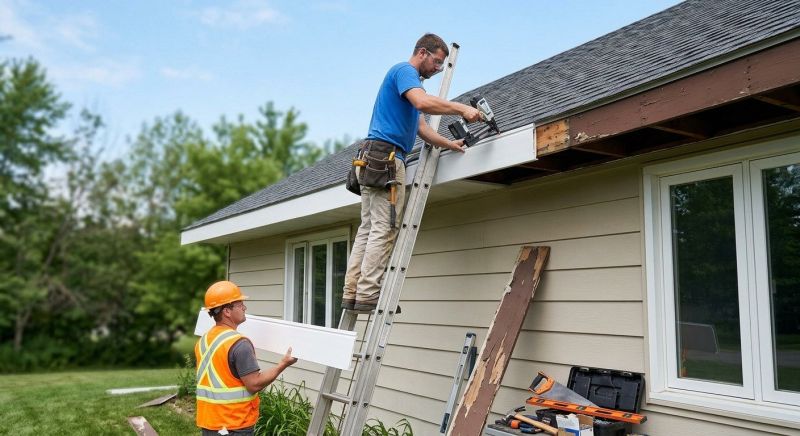 Aluminum Fascia Replacement in Overland Park, KS