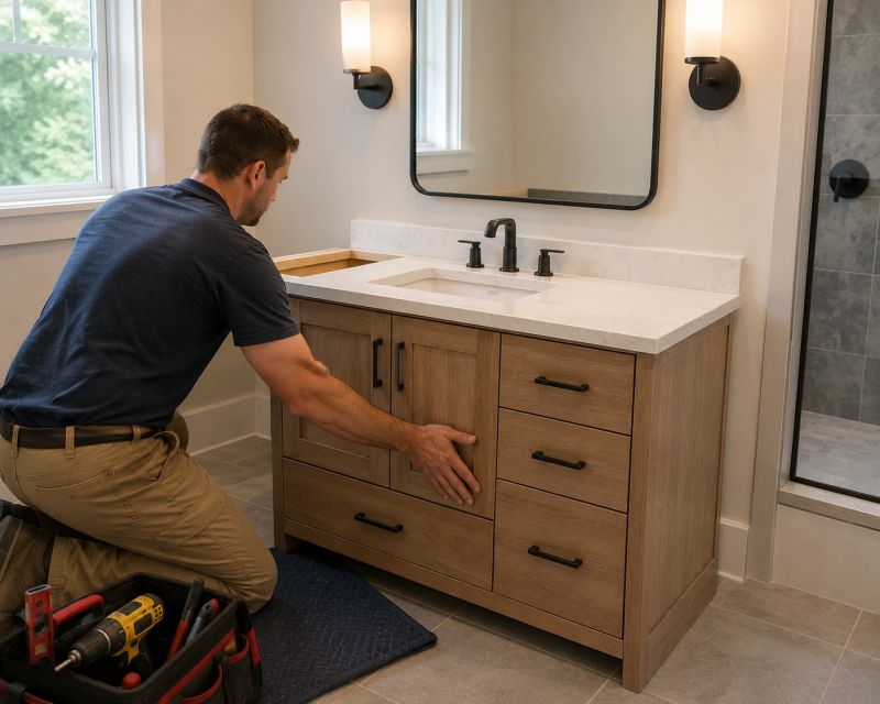 Vanity Cabinet Installation in Dayton, OH